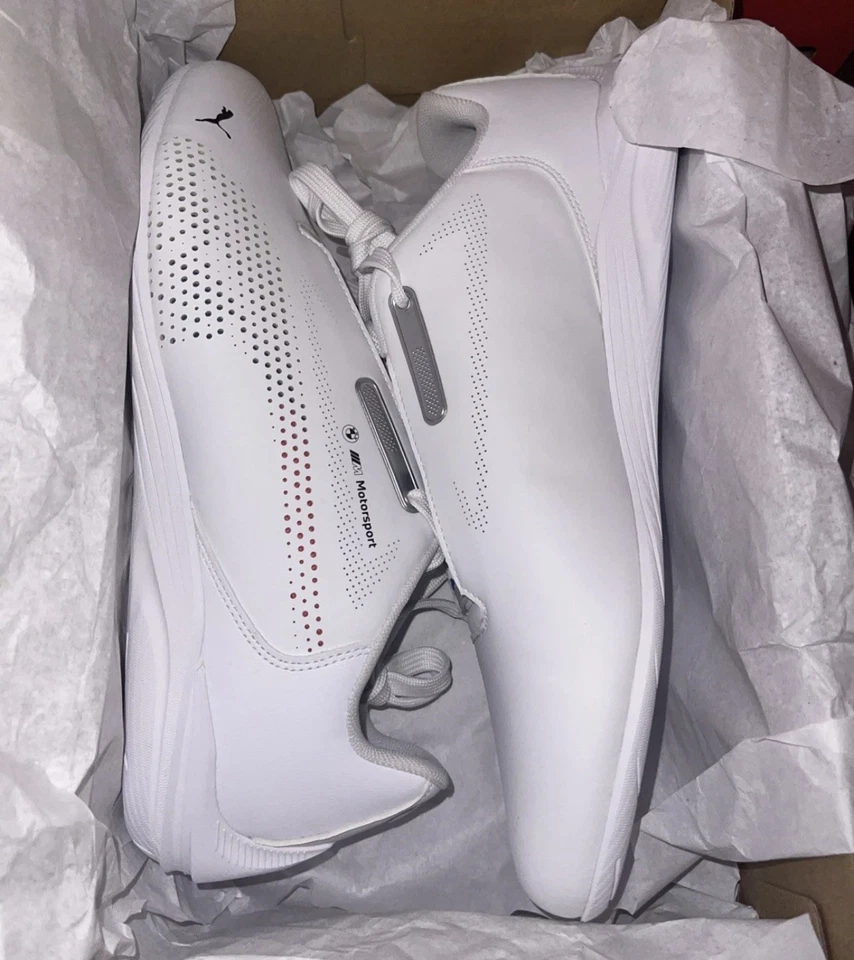 UK 10 PUMA BMW M Motorsport Drift Cat Decima 2.0 Shoes Unisex White Trainers - Image 3 of 4