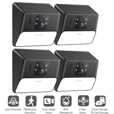 Cinnado 2K 3MP Solar Battery Powered Wireless Security Camera Outdoor Home Wifi