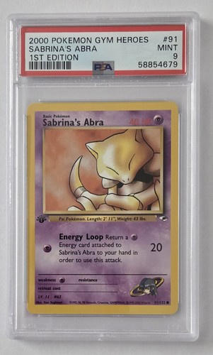 Sabrina's Abra (1st Edition) graded PSA 9 for sale on eBay