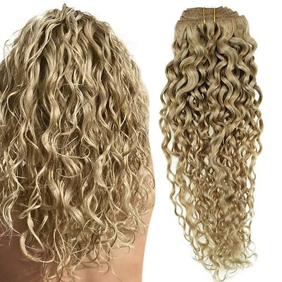 8A Double Weave Sew In Weft Hair Extensions Weft Remy Human Hair 100gr