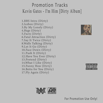 Rap & Hip-Hop.. White CD. Kevin Gates - I'm Him [Dirty Album]