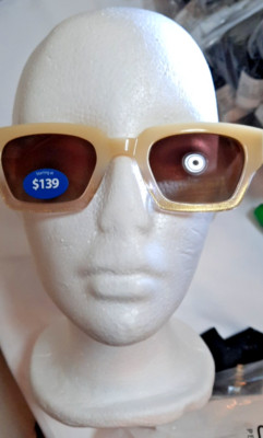 NIB Elton John Sunglasses 'Filmstar' Gold and Glitter msrp $139