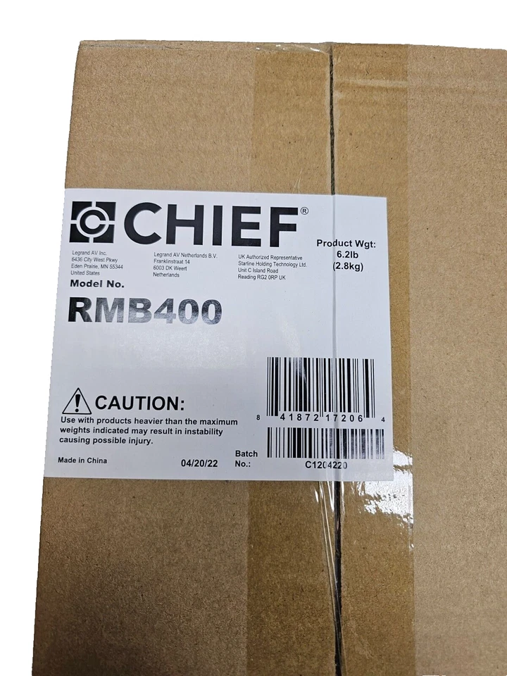 Chief Fit Menu Board Strut Channel Mount Interface RMB400, Low Profile, Tilting - Image 3 of 3