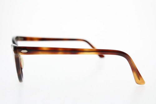 VTG Liberty Brown Havana Horned Cat Eye Frames 44/24 mm 5 1/2 Made in USA - Picture 5 of 10