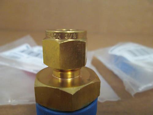 (2) AMAT 3300-02431 Messing Verbinder Fitting, 3/4" FNPT x3/8" Swagelok Rohrverschraubung - Bild 5 von 8