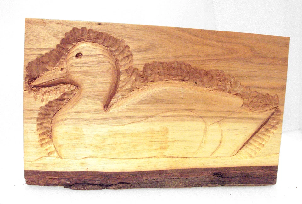 Placas de madera de pato talladas a mano 13x7 aves silvestres terminadas y sin terminar Foto 4 de 4
