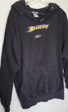 Reebok NHL Anaheim Ducks Hockey Adult's Medium Baggy Black Hoodie Sweatshirt