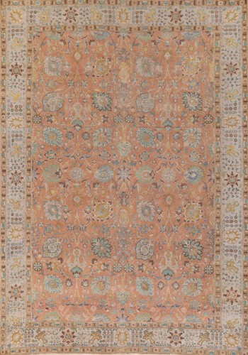 Handmade Floral Wool Traditional Area Rug Over-Dyed Living Room Carpet 10x13