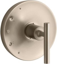 KOHLER TS14423-4-BV Purist Rite-Temp Valve Trim, Vibrant Brushed Bronze