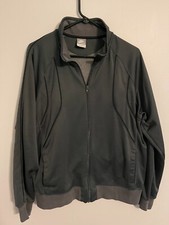 Vtg Nike Sportswear Full Zip Dark Gray Soft-shell Warm Up Track Jacket - Men's L