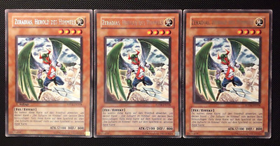 Yu-Gi-Oh! 3x Zeradias, Herald of Heaven, FOTB-EN018, Rare, 1st/2nd Edition, Good