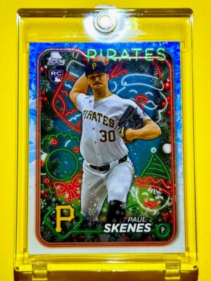 Paul Skenes RARE ROOKIE CARD TOPPS HOLIDAY SP PITTSBURGH PIRATES 