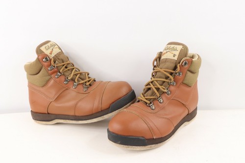 Botas de pesca con mosca Cabelas de cuero al aire libre vintage años 90 con fondo marrón para hombre 10 - Imagen 2 de 9