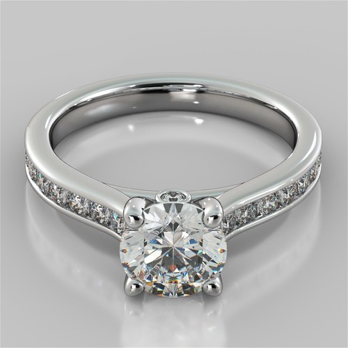 14K White Gold Round Cut Moissanite Engagement Ring for Women Wedding 2.44 Ct - Bild 1 von 10
