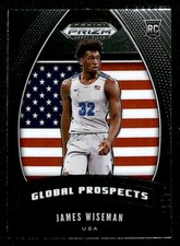 2020-21 Panini Prizm Draft Picks Global Prospects James Wiseman Rookie Memphis