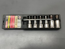 (b) VINTAGE CRAFTSMAN 9 34447 3/8" DRIVE SAE HEX BIT SOCKET SET 6PC - VGC - USA