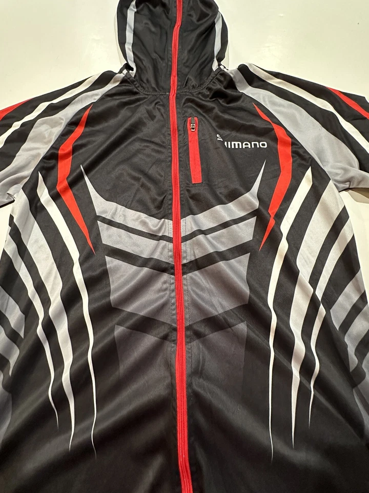 Shimano Running Fishing Multicolor Black Dark Gray Workout Mens M/L Light Jacket - Image 2 of 4
