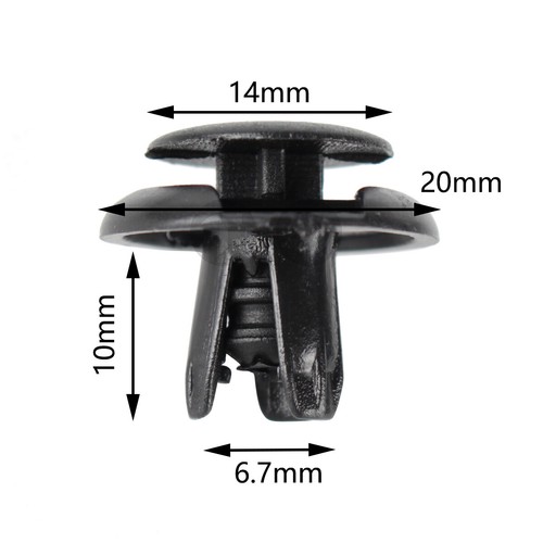 50 Pcs Fender Lner Fastener Rvet Push Clps Retaner 10mm Hole Da - Foto 7
