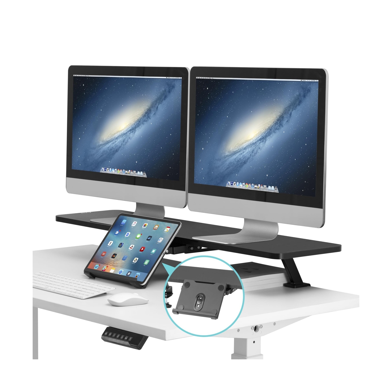 AVLT Clamp Desk Shelf Dual 32