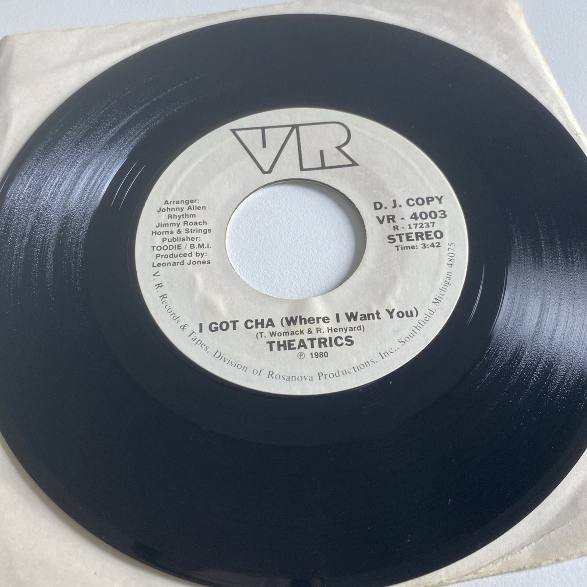 THEATRICS ~ We Got A Love / I Got Cha - VR modern soul 45 PROMO 