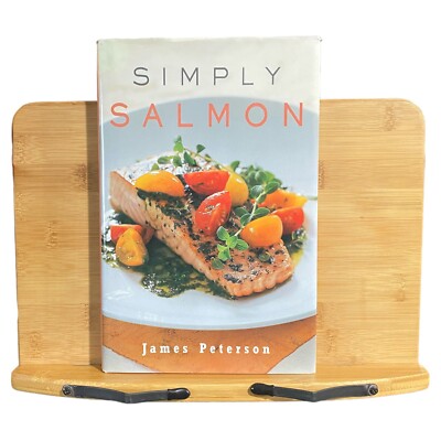 Simply Salmon by James Peterson (2001, Hardcover, Dust Jacket) Cookbook Recipes