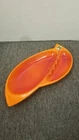 Vintage Royal Haeger MCM Atomic Orange Ashtray Glazed Space Age Orig Labels !