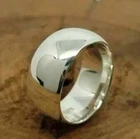 8mm Solid 925 Silver Mens Wide Band Ring Handmade Silver Plain Band All Size