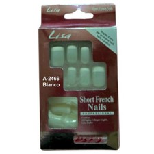 LISA 24 UNGHIE FINTE FRENCH CORTO RICOSTRUZIONE UNGHIE PROFESSIONALE MADE IN USA