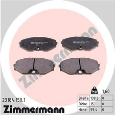 Zimmermann brake pad set, disc brake 23184.150.1