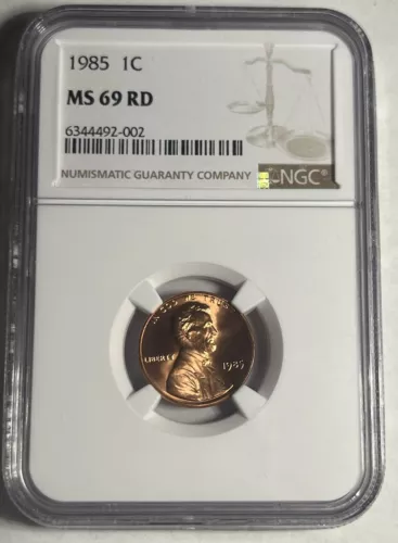 1985 LINCOLN MEMORIAL CENT GRADED NGC MS69RD TOP POP REGISTRY COIN