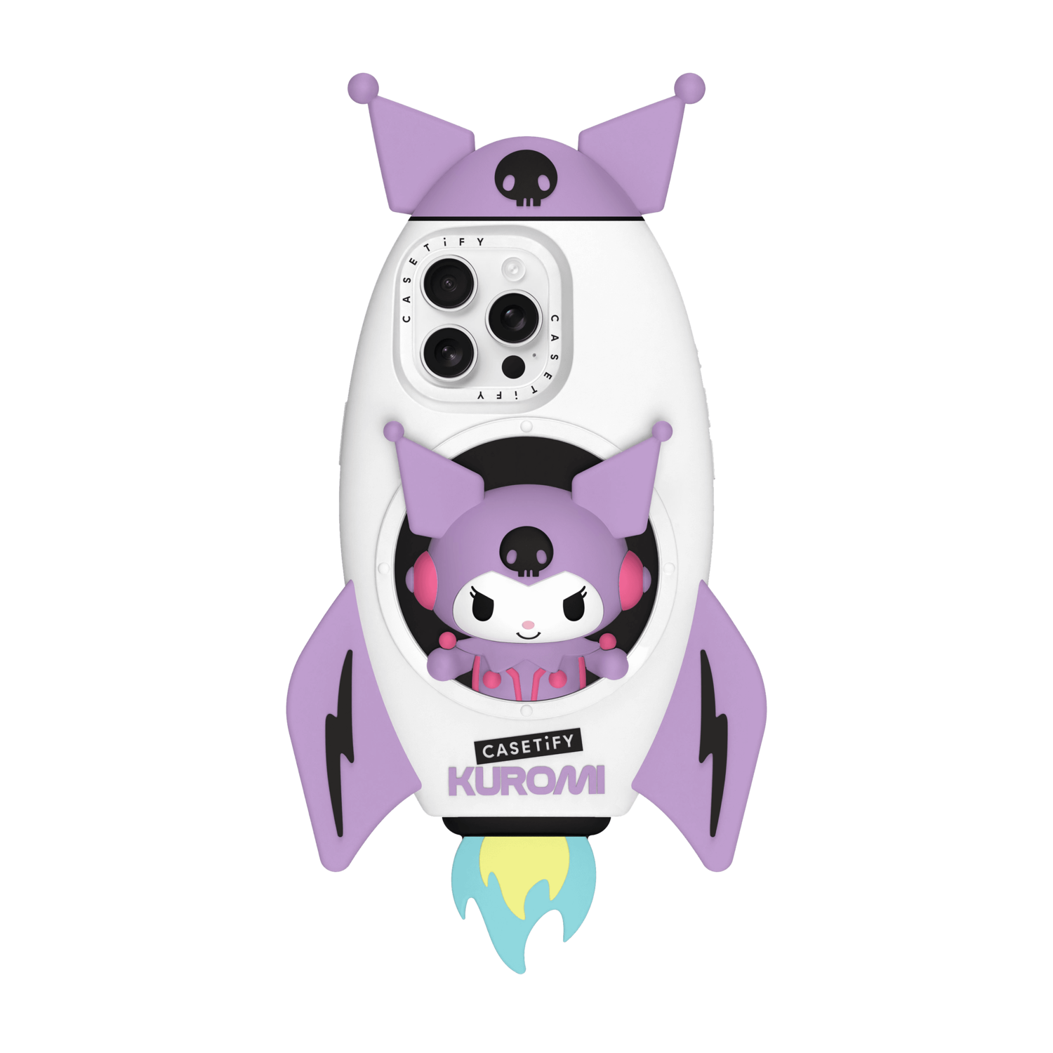 Kuromi Sanrio iPhone 16 Pro Max Case by CASETiFY - Durable Rocket Design-image