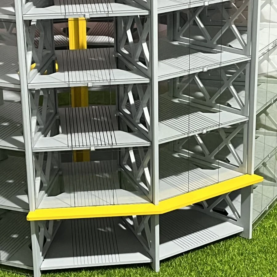 Современная панорамная модель здания гаража 360° в масштабе 1:87 диорама - Изображение 4 из 4