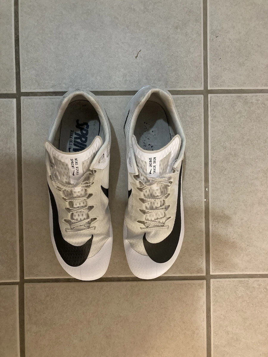 Size 10.5 Nike all white track spikes. Pre owned. No defects. eBay
