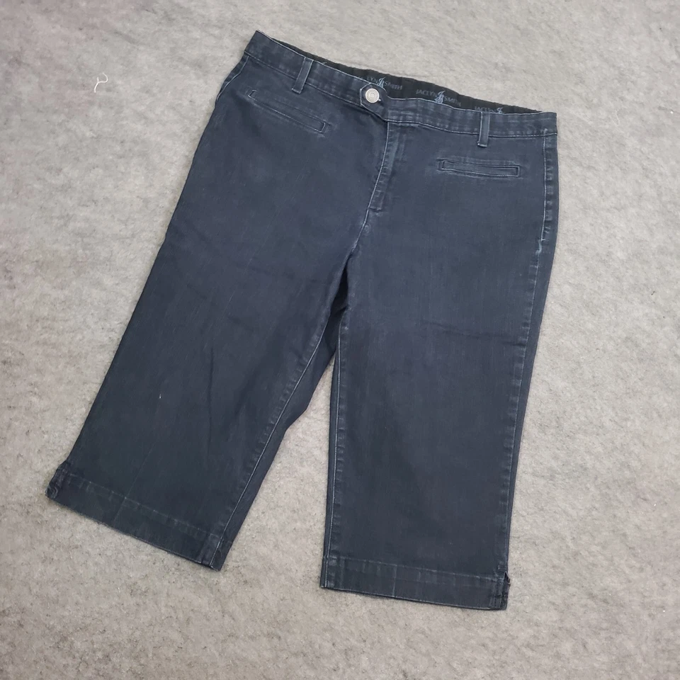 Pantalones Cortos Jaclyn Smith Mujer 14 Azul Bermudas Tiro Medio Lavado Oscuro Informales Damas Foto 2 de 4