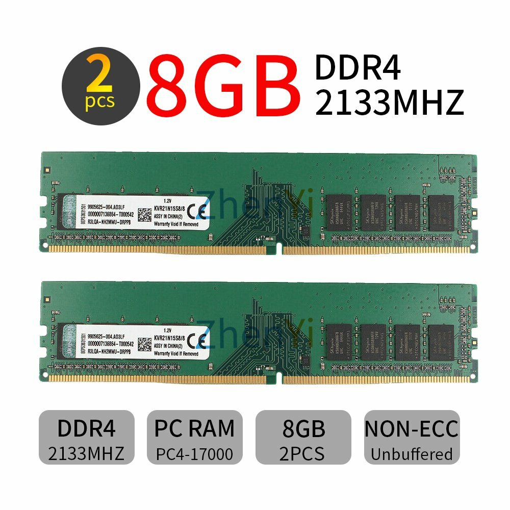 16GB 8GB 4GB DDR4 2133MHz KVR21N15S8/8 PC4 DIMM Desktop Memory