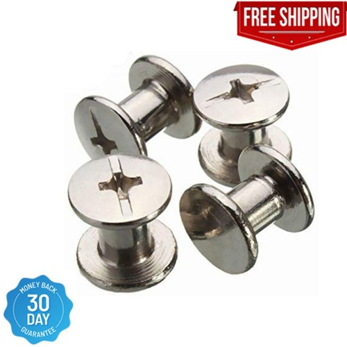 Chicago Binding Screws 100sets 1/4 Bolt Barrel Nut Barrel Bolt Post