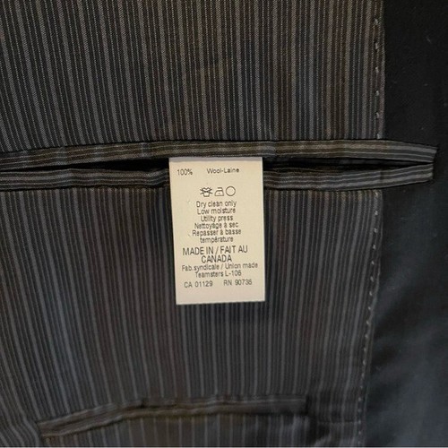 Giacca tuta Calvin Klein blazer uomo 42R slim fit due bottoni lana nera - Foto 7 di 12