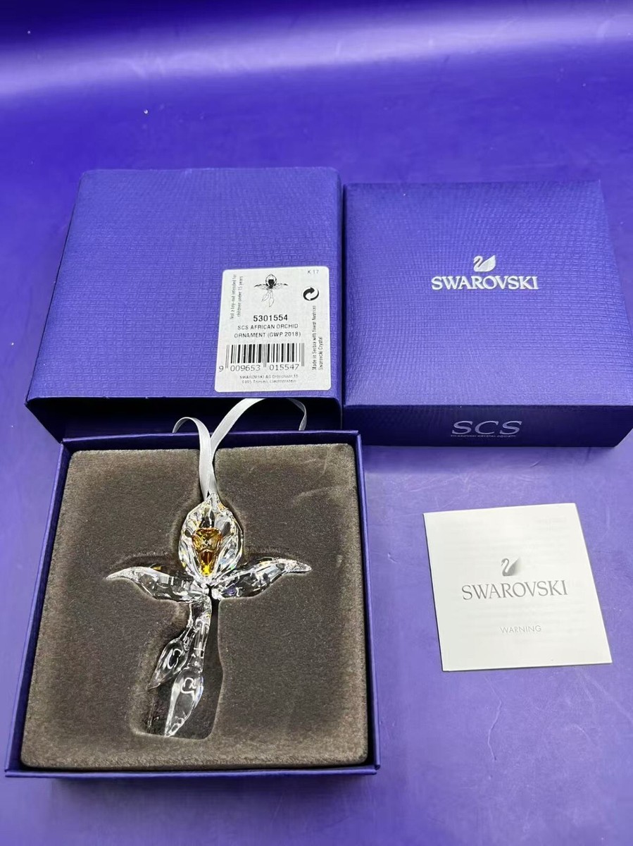 SWAROVSKI Crystal 2018 SCS Event African Yellow Orchid Ornament