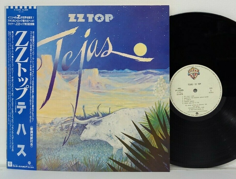 ZZ Top - Tejas LP 1986 Japan Warner Bros Records Blues Rock