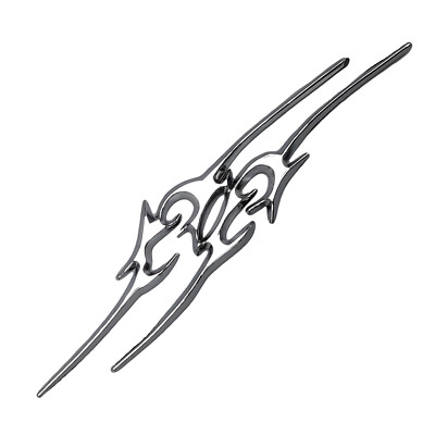 3D Chrom Aufkleber Tribal Sticker Design Auto KFZ Logo Symbol Emblem Wasserfest