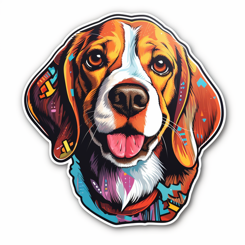 Lustiger Beagle Autoaufkleber - 22cm Reflektierender 3D Hunde-Sticker Wasserdicht & Langlebig