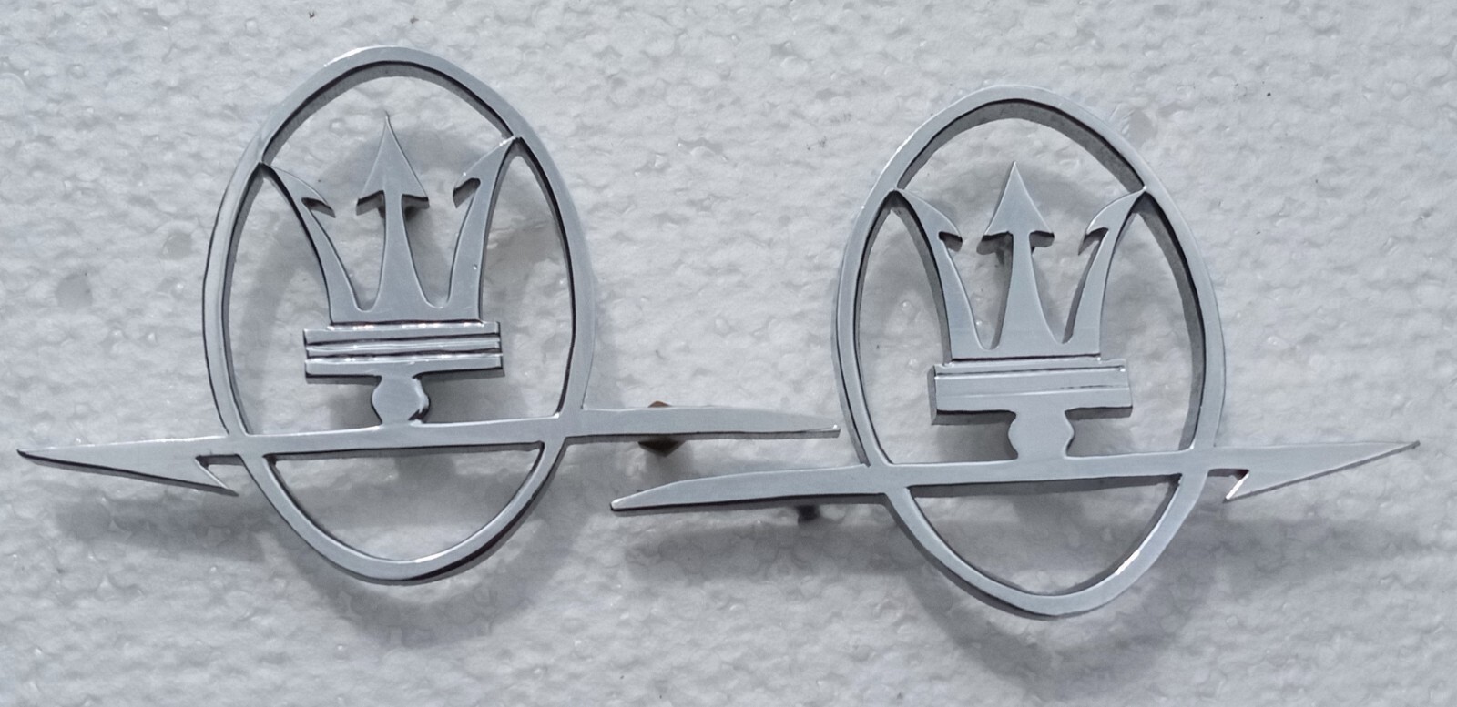 Maserati Ghibli Mistral Rear Trident Quarter Sail Panel Emblems Badges_NEW