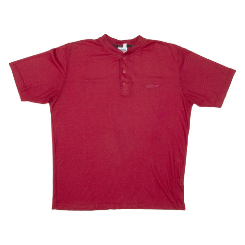ODLO Mens T-Shirt Red Button Neck XL