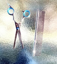 COOLALA Stainless Steel Hair Cutting Scissors Thinning Shears 6.5 Inch 