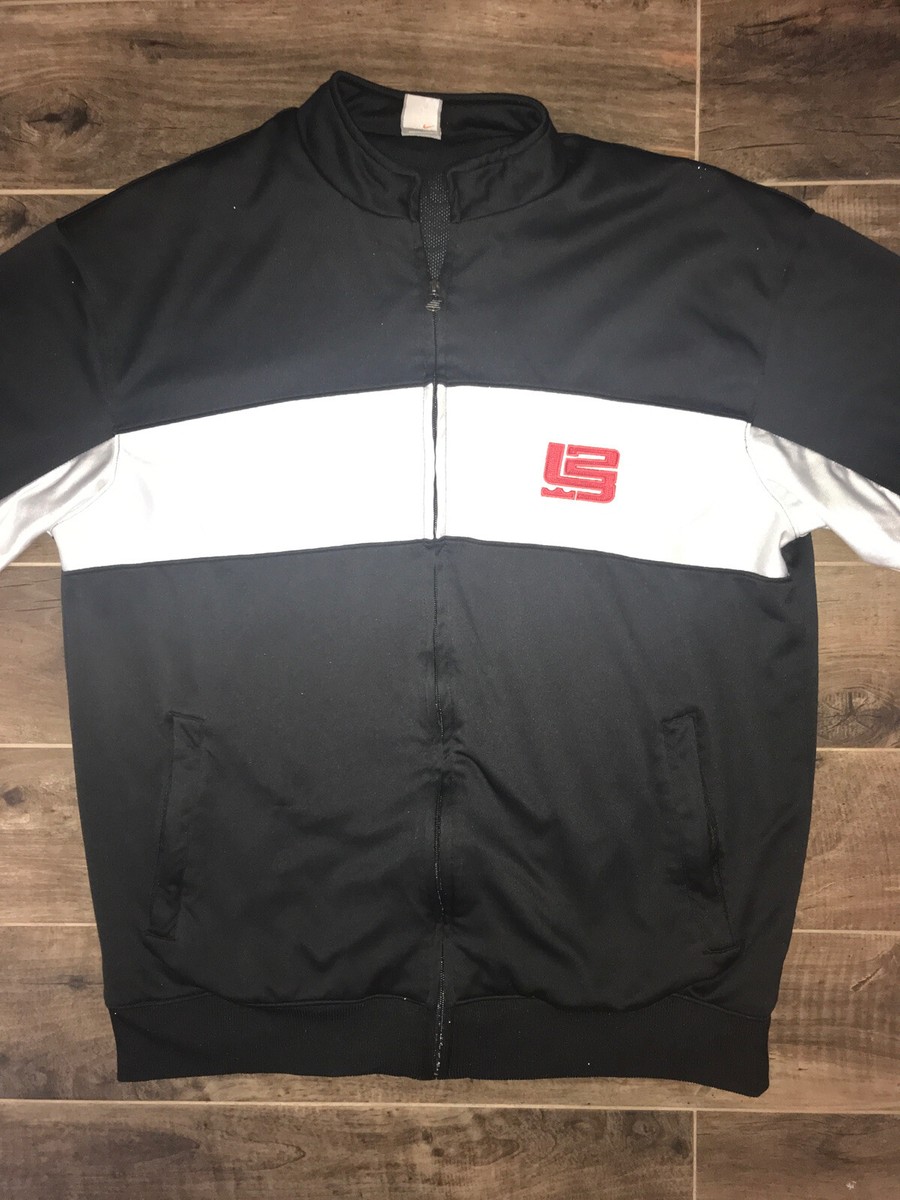 LeBron James ~ NIKE L23 Full Zip Knit Black/White Track Jacket