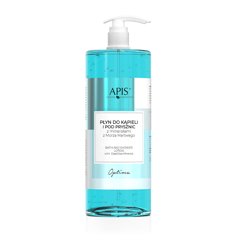 Apis Optima Bath and Shower Gel with Dead Sea Minerals Aloe Lavender 1L