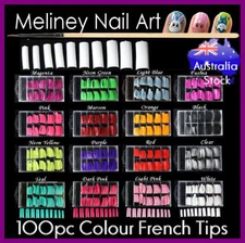 100pc Colour French Nail Tips fingernails Fake False Acrylic UV Gel manicure