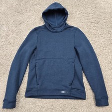 Nobull Sweater Womens Small Blue Performance Fleece Hooded Long Sleeve