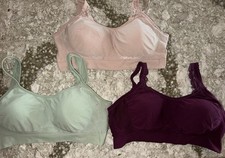 Underoutfit Bra Lot Of 3 Size Large Pink Green Purple Style 445 457
