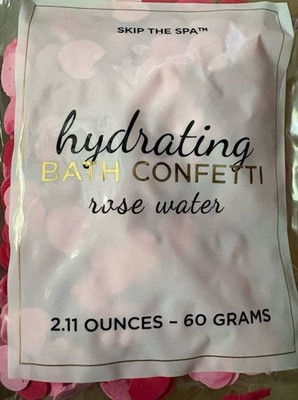 SKIP THE SPA Hydrating Bath Confetti Rose Water Pink 2.11oz Unisex